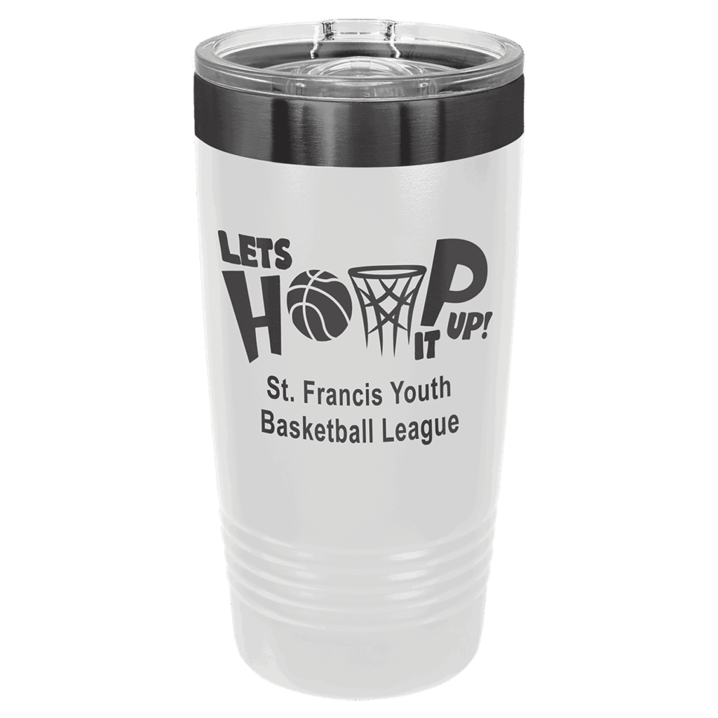 Polar Camel 20 oz. White/Ghost Black Ringneck Tumbler
