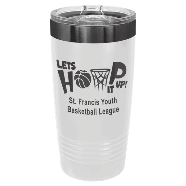 Polar Camel 20 oz. White/Ghost Black Ringneck Tumbler