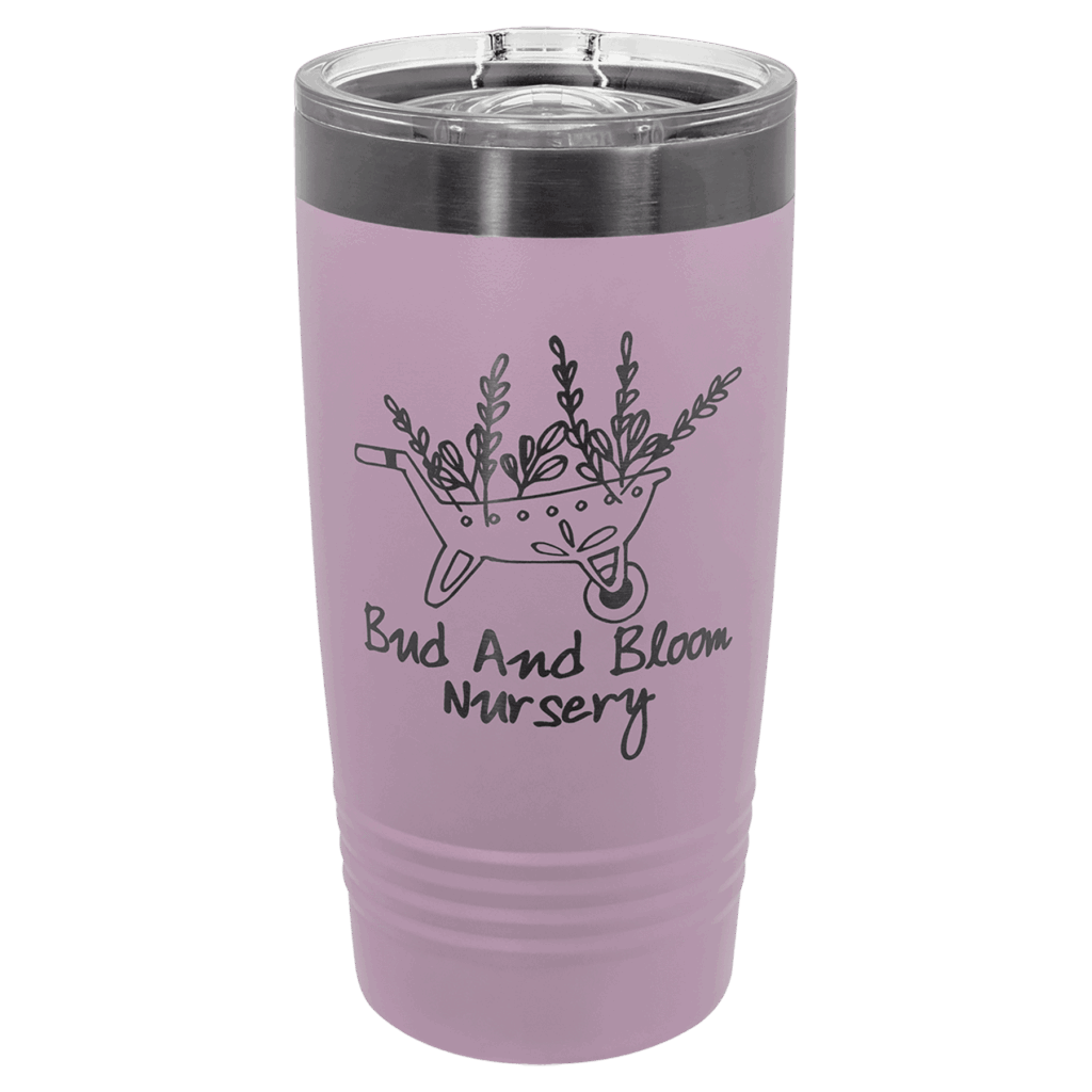 Polar Camel 20 oz. Moody Lilac/Ghost Black ION-Plated Black Ringneck Tumbler with Slider Lid