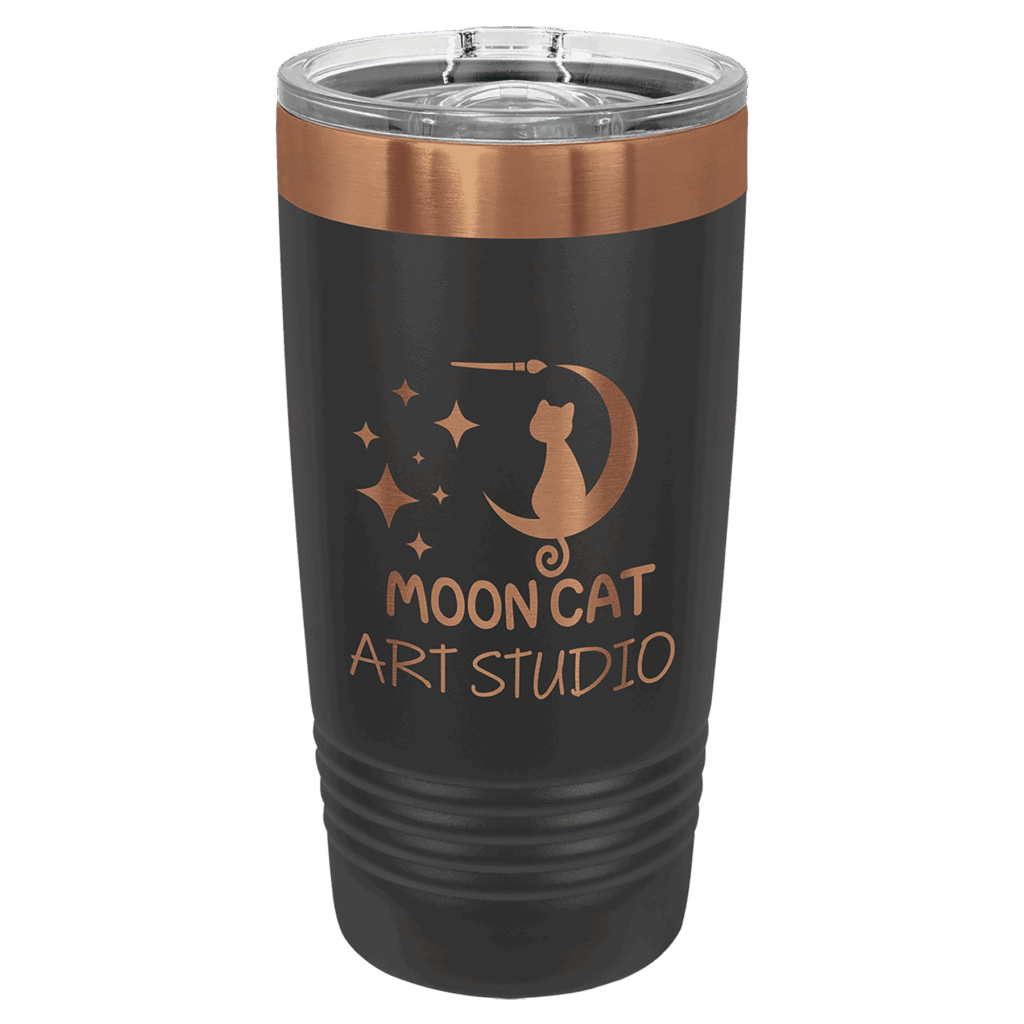 Polar Camel 20 oz. Black/Rose Gold Ringneck Tumbler