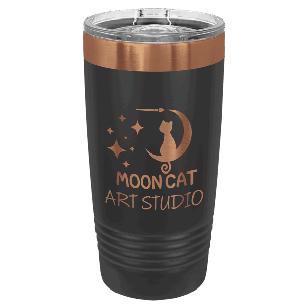 Polar Camel 20 oz. Black/Rose Gold Ringneck Tumbler