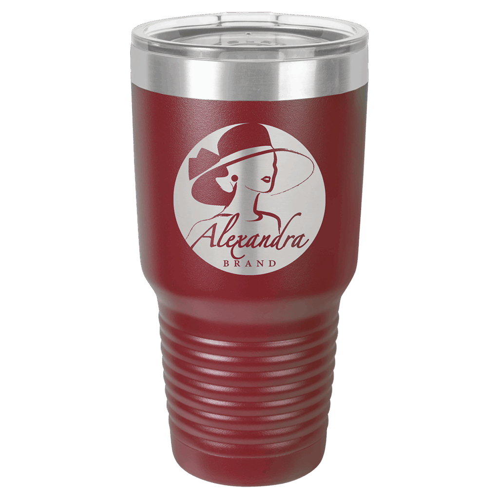 Polar Camel 30 oz. Maroon Ringneck Tumbler with Standard Lid