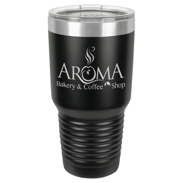 Polar Camel 30 oz. Black Ringneck Tumbler with Standard Lid