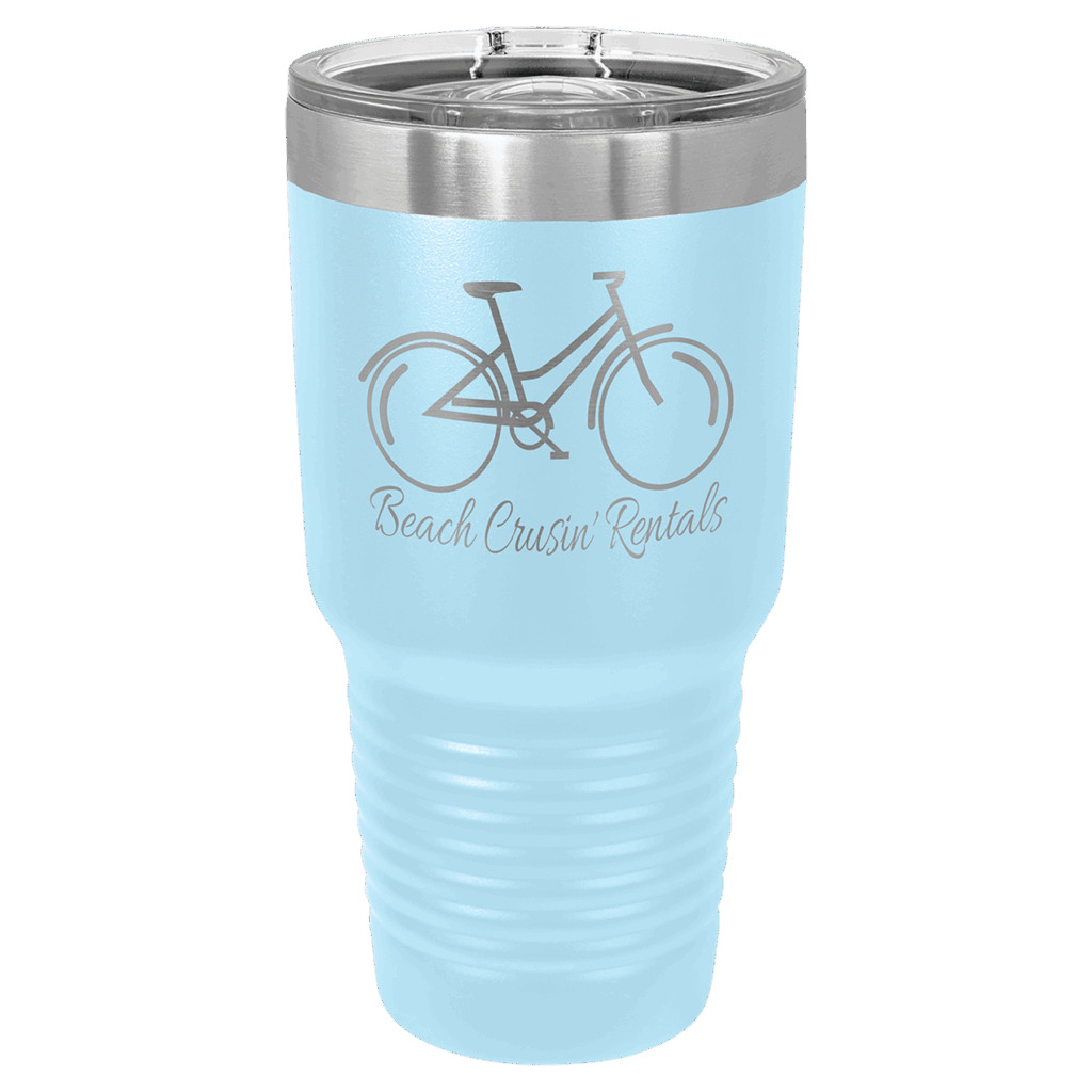 Polar Camel 30 oz. Light Blue Ringneck Tumbler with Slider Lid