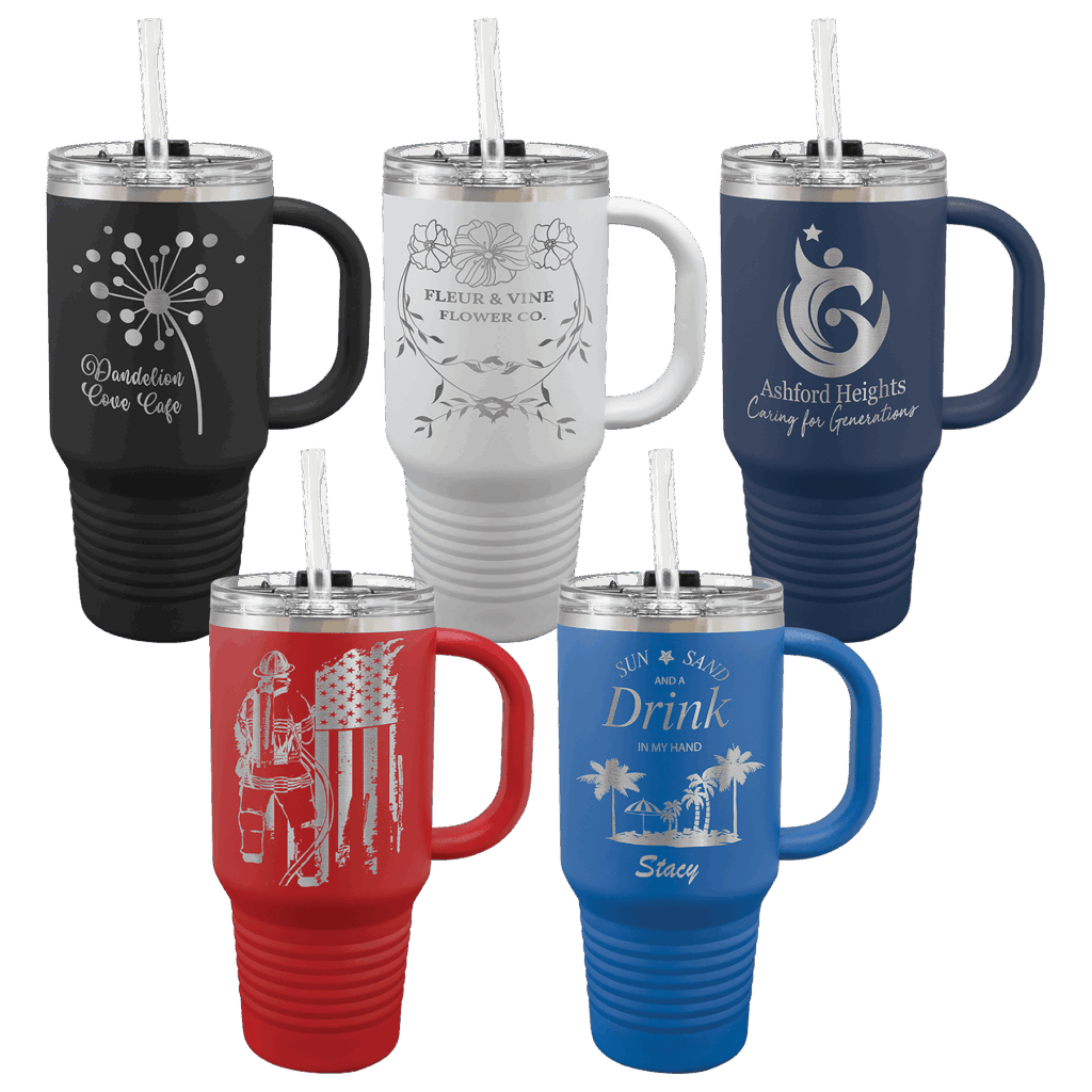Polar Camel 32 oz. Travel Mug with Snap Lid and Straw Sample Set