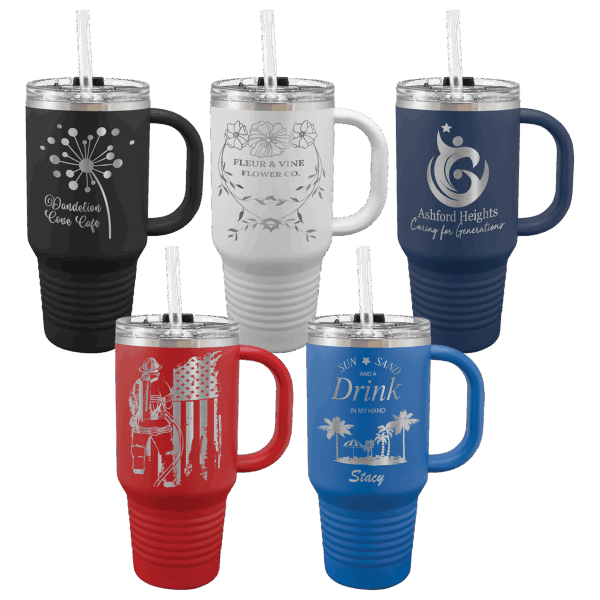 Polar Camel 32 oz. Travel Mug with Snap Lid and Straw Sample Set