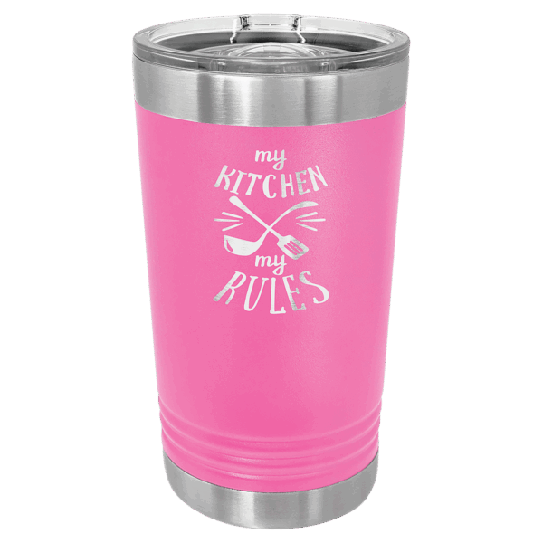 Polar Camel Pink 16 oz. Pint with Slider Lid