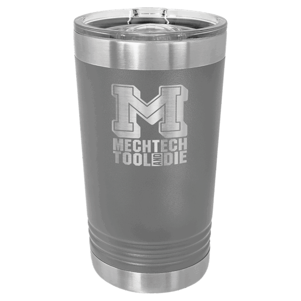 Polar Camel Dark Gray 16 oz. Pint with Slider Lid