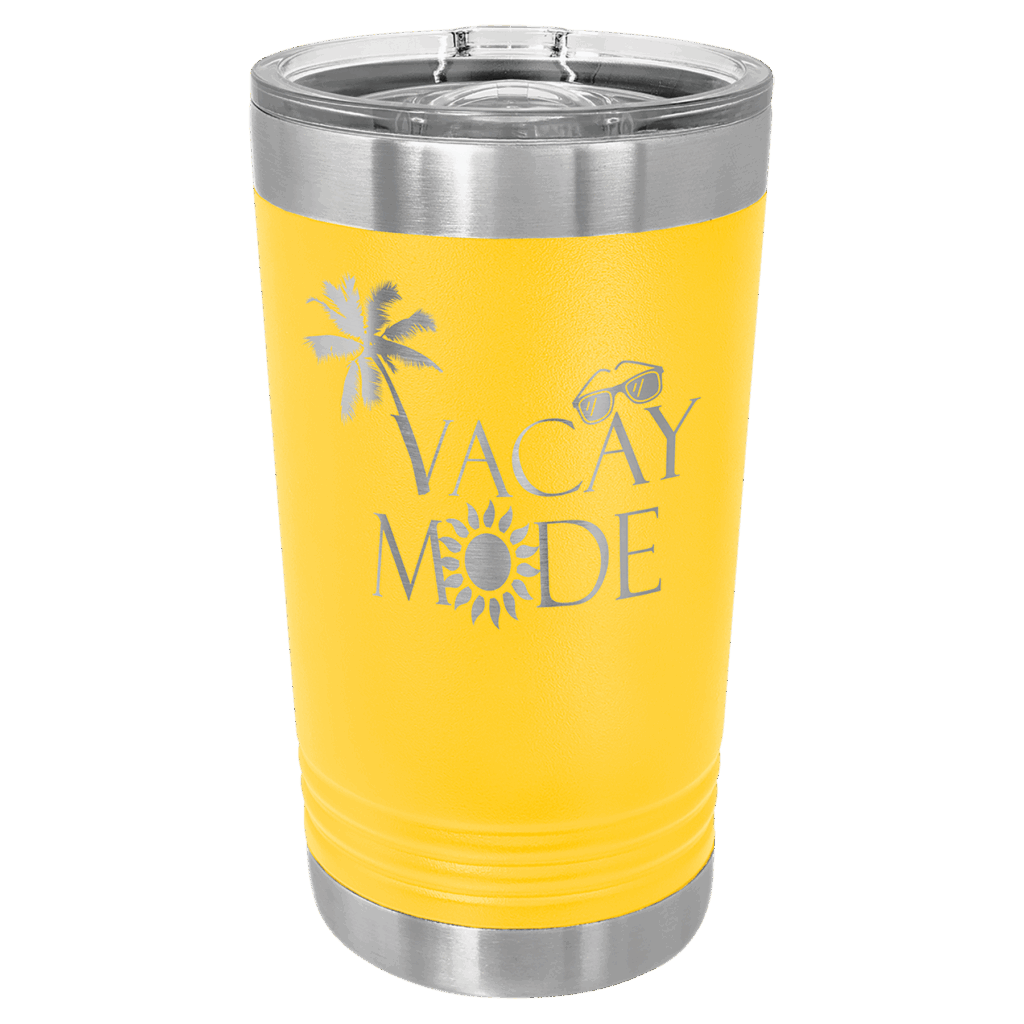 Polar Camel Yellow 16 oz. Pint with Slider Lid