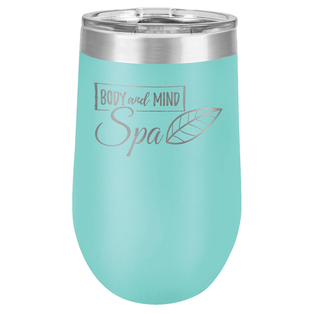 Polar Camel 16 oz. Teal Stemless Wine Tumbler with Standard Lid