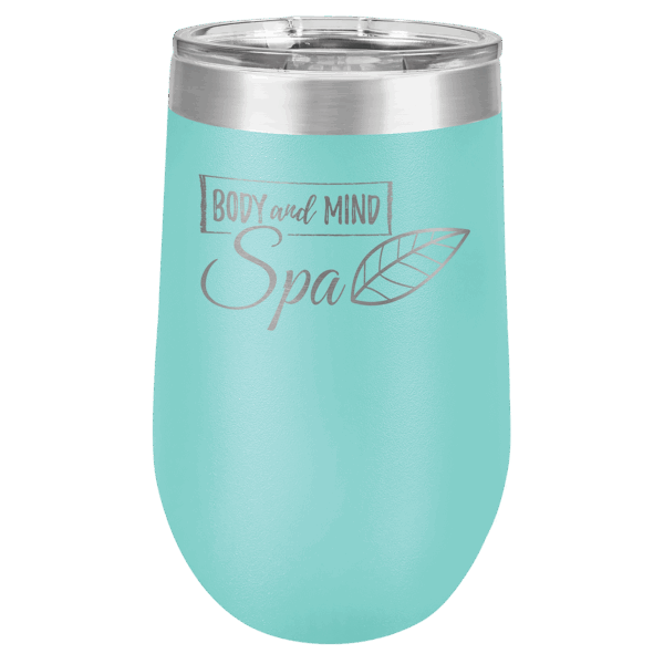 Polar Camel 16 oz. Teal Stemless Wine Tumbler with Standard Lid