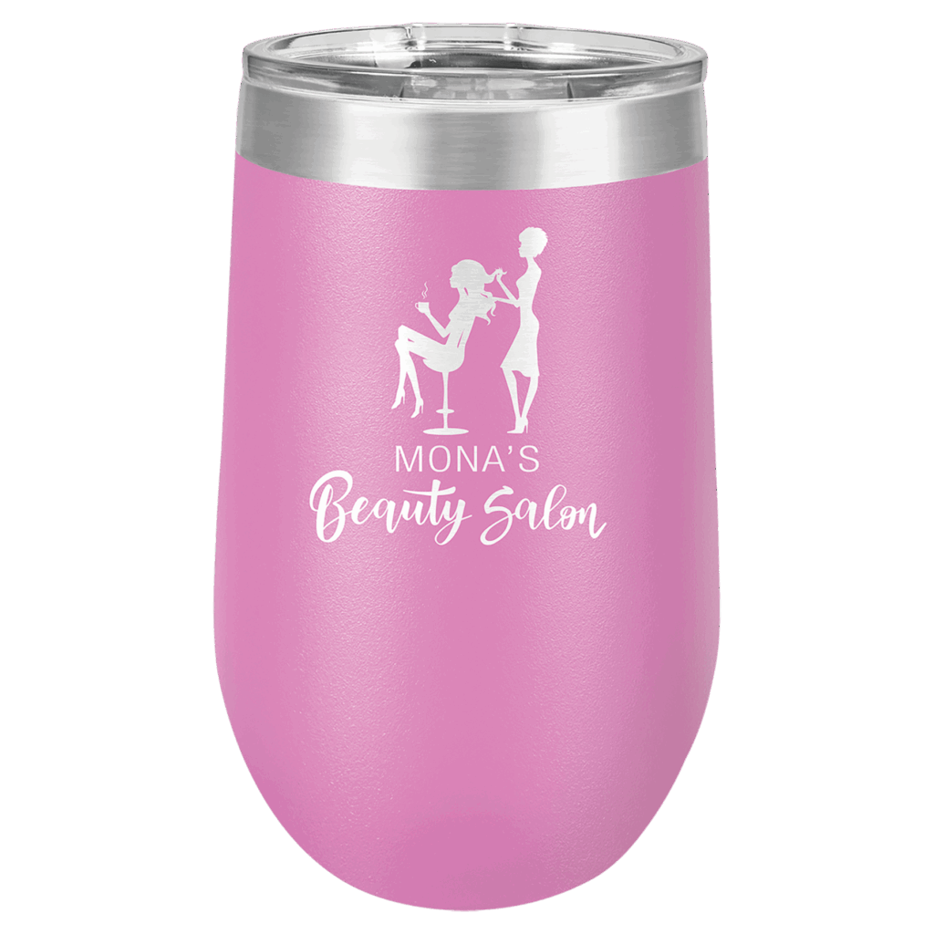 Polar Camel 16 oz. Light Purple Stemless Wine Tumbler with Standard Lid