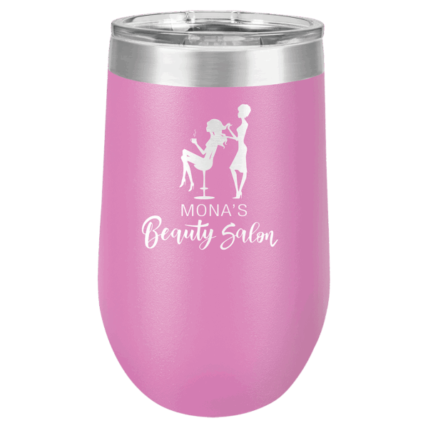 Polar Camel 16 oz. Light Purple Stemless Wine Tumbler with Standard Lid
