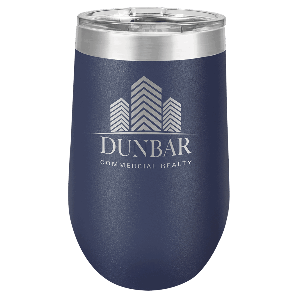 Polar Camel 16 oz. Navy Blue Stemless Wine Tumbler with Standard Lid
