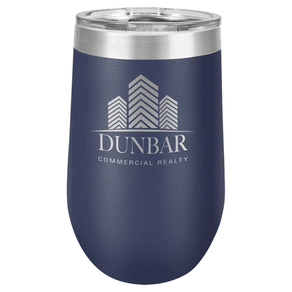 Polar Camel 16 oz. Navy Blue Stemless Wine Tumbler with Standard Lid