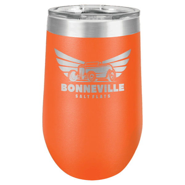 Polar Camel 16 oz. Orange Vacuum Insulated Stemless Tumbler with Lid