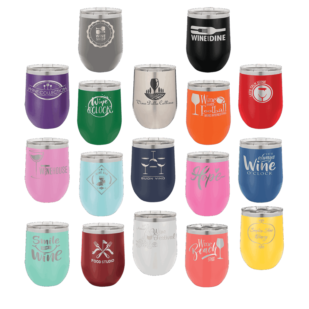 Polar Camel 12 oz. Vacuum Insulated Stemless Wine Tumbler Sample Set