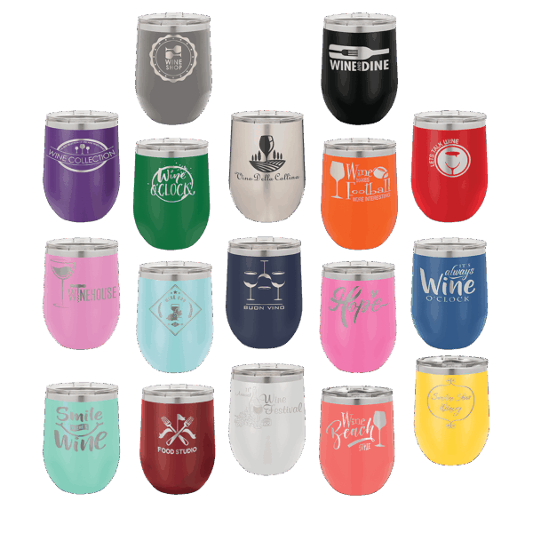 Polar Camel 12 oz. Vacuum Insulated Stemless Wine Tumbler Sample Set