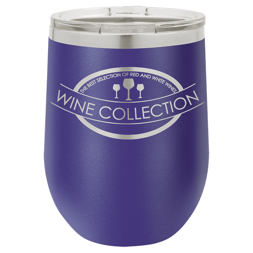 Polar Camel 12 oz. Purple Stemless Wine Tumbler with Standard Lid