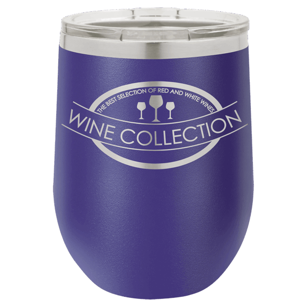 Polar Camel 12 oz. Purple Stemless Wine Tumbler with Standard Lid