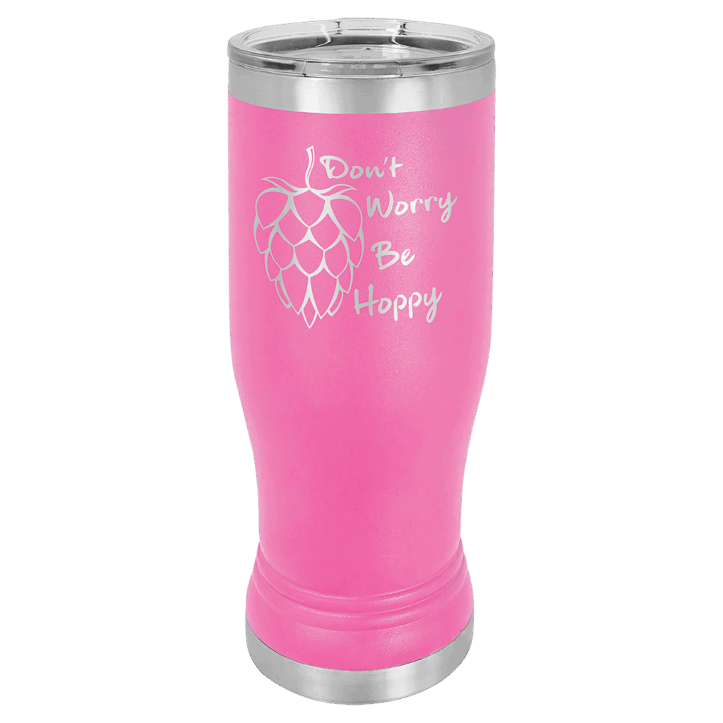 Polar Camel 14 oz. Pink Pilsner Tumbler with Standard Lid