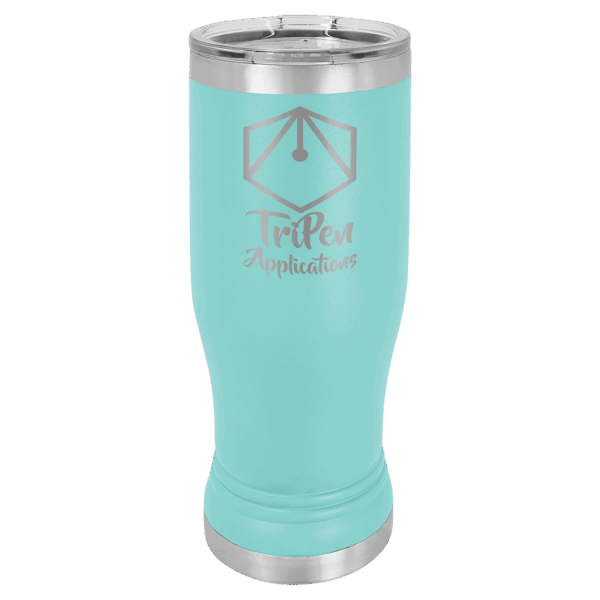 Polar Camel 14 oz. Teal Pilsner Tumbler with Standard Lid