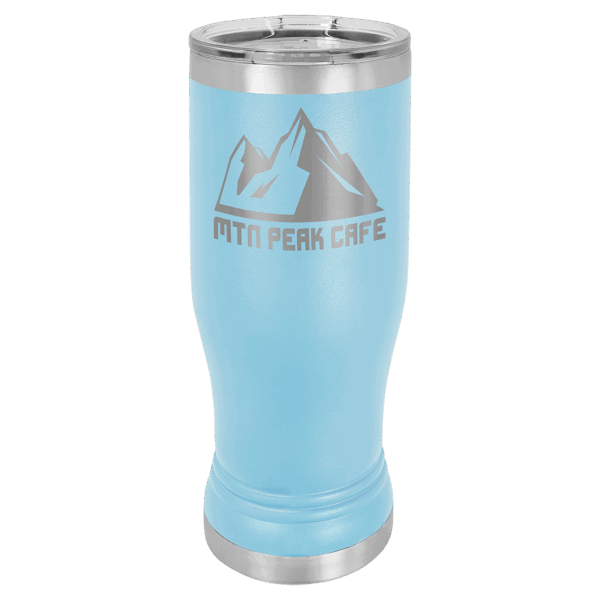 Polar Camel 14 oz. Light Blue Pilsner Tumbler with Standard Lid