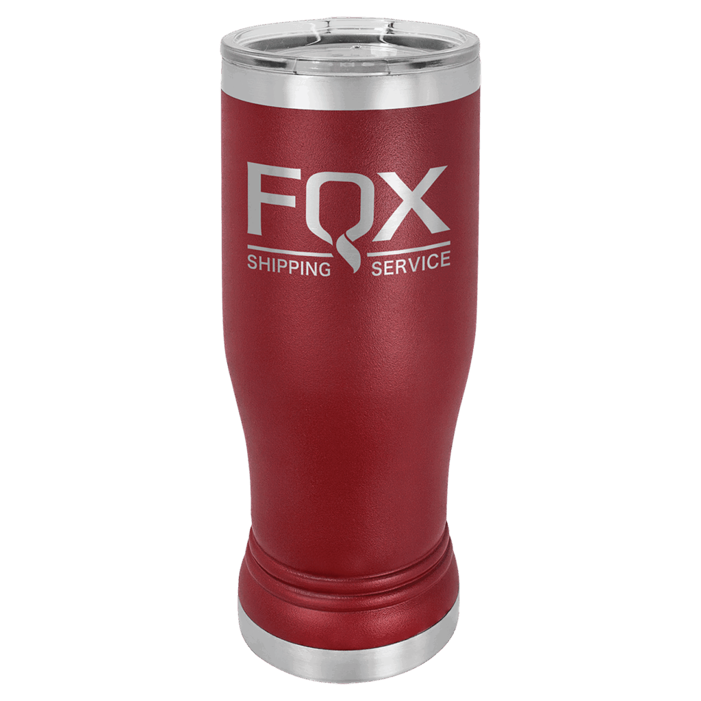 Polar Camel 14 oz. Maroon Pilsner Tumbler with Standard Lid