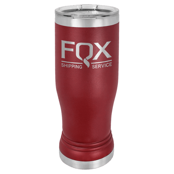 Polar Camel 14 oz. Maroon Pilsner Tumbler with Standard Lid