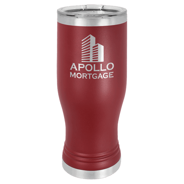 Polar Camel 20 oz. Maroon Pilsner Tumbler with Standard Lid