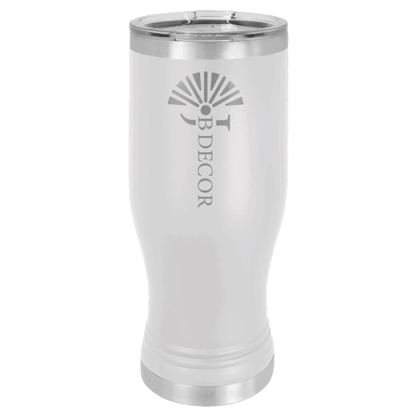 Polar Camel 20 oz. White Pilsner Tumbler with Standard Lid