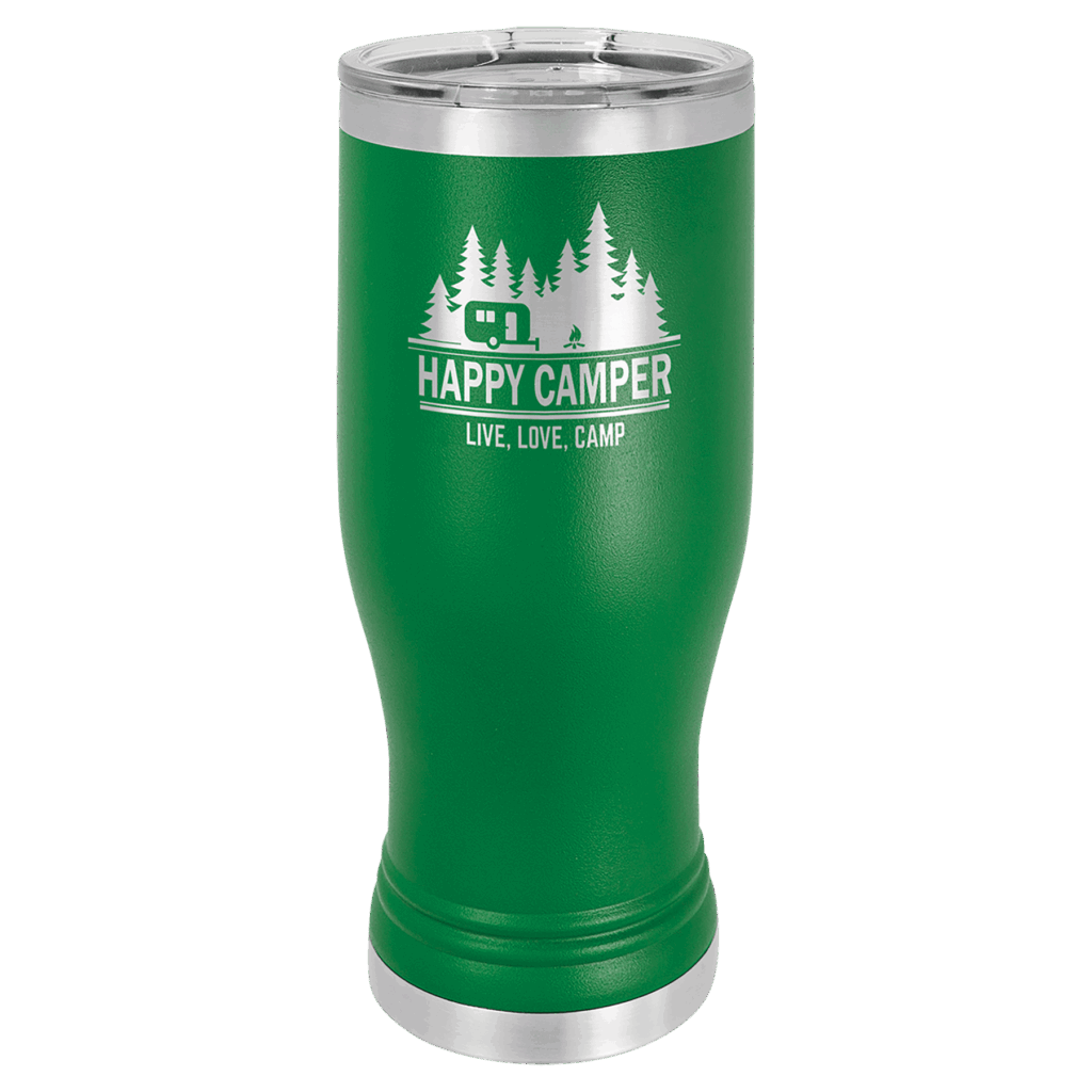 Polar Camel 20 oz. Green Pilsner Tumbler with Standard Lid