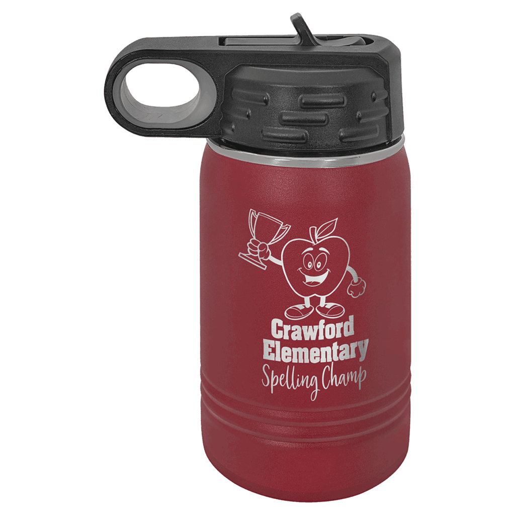 Polar Camel 12 oz. Maroon Water Bottle