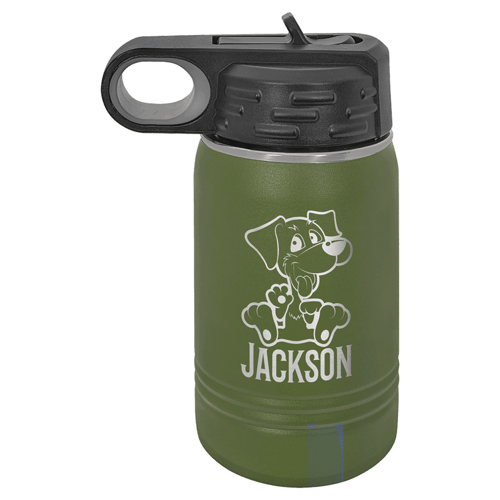 Polar Camel 12 oz. Olive Green Water Bottle