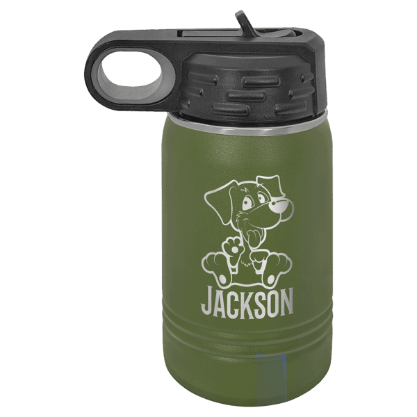 Polar Camel 12 oz. Olive Green Water Bottle