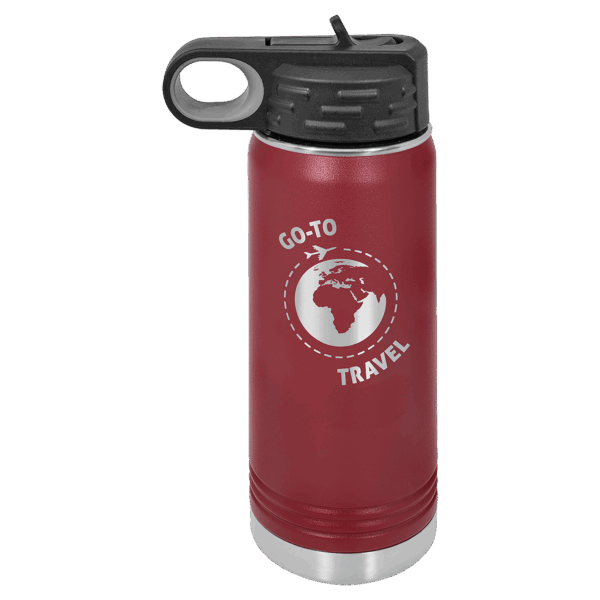 Polar Camel 20 oz. Maroon Water Bottle