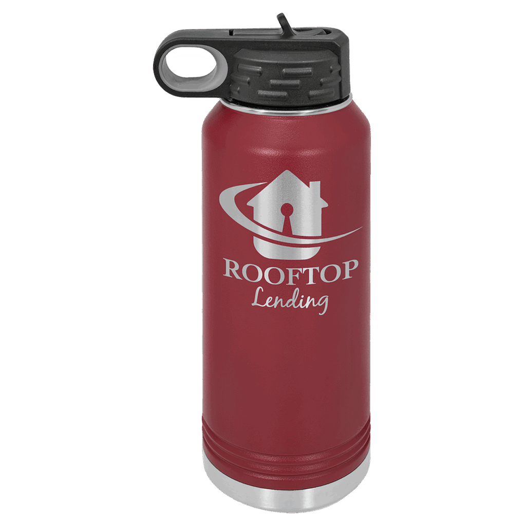 Polar Camel 32 oz. Maroon Water Bottle