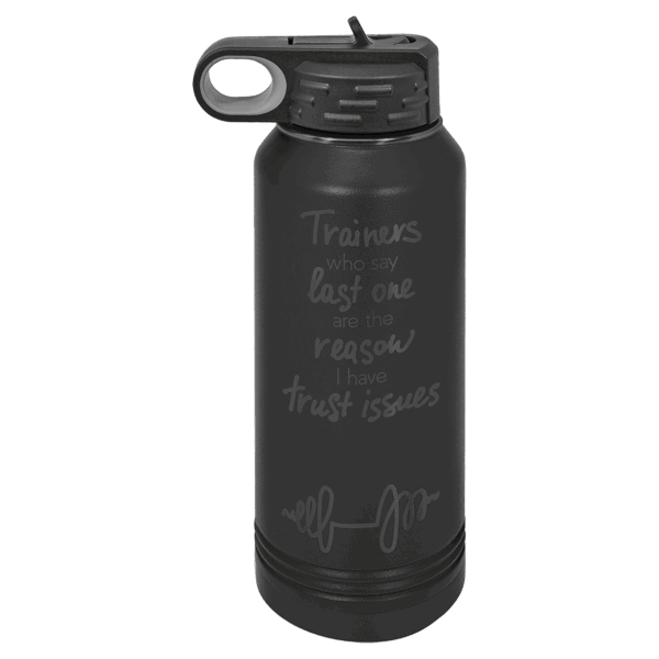 Polar Camel 32 oz. Black/Ghost Black Water Bottle
