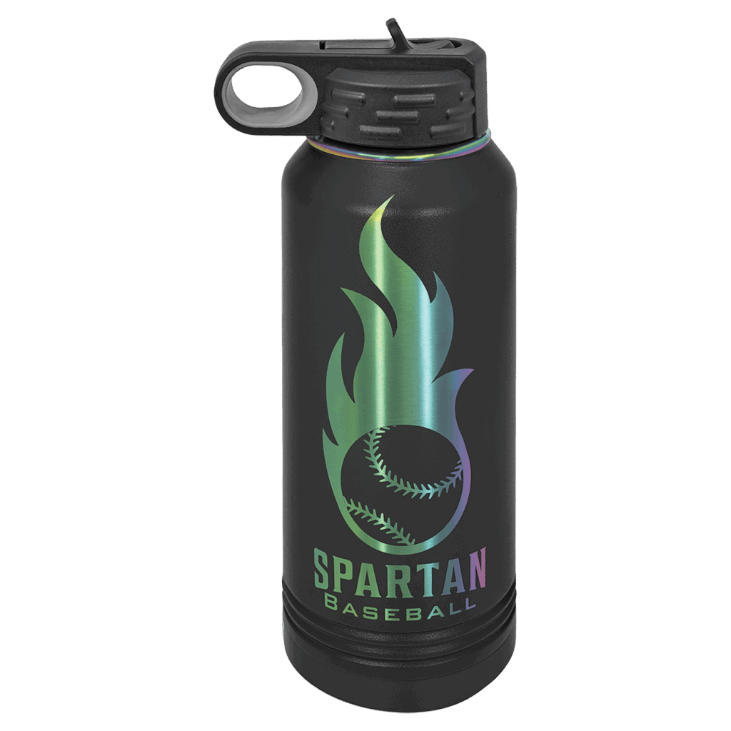 Polar Camel 32 oz. Black/Prism Water Bottle