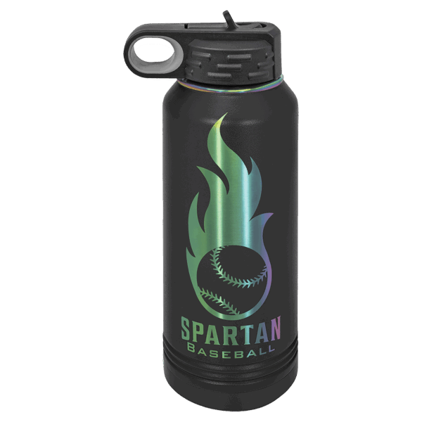 Polar Camel 32 oz. Black/Prism Water Bottle