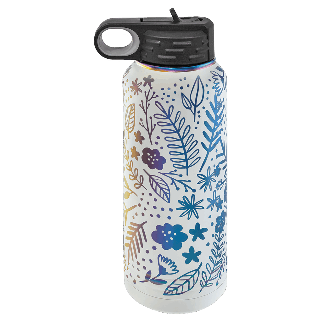 Polar Camel 32 oz. White/Prism Water Bottle