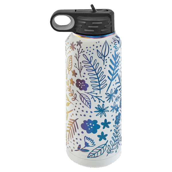 Polar Camel 32 oz. White/Prism Water Bottle