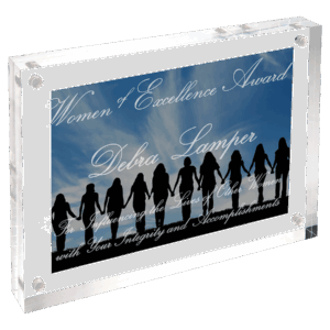 7" x 5" Clear Rectangle Magnetic Acrylic