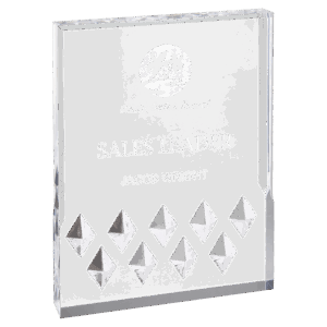 4" x 6" Silver Diamond Mirage Acrylic