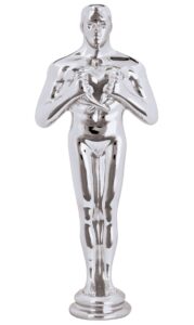 8 3/4" Silver Metal Male Achievement Figure