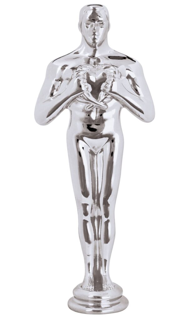 8 3/4" Silver Metal Male Achievement Figure