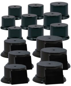 Black Round Weighted Plastic Base with Face Sample Set