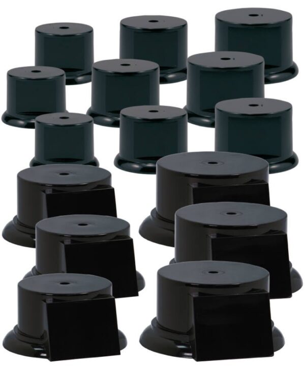 Black Round Weighted Plastic Base with Face Sample Set