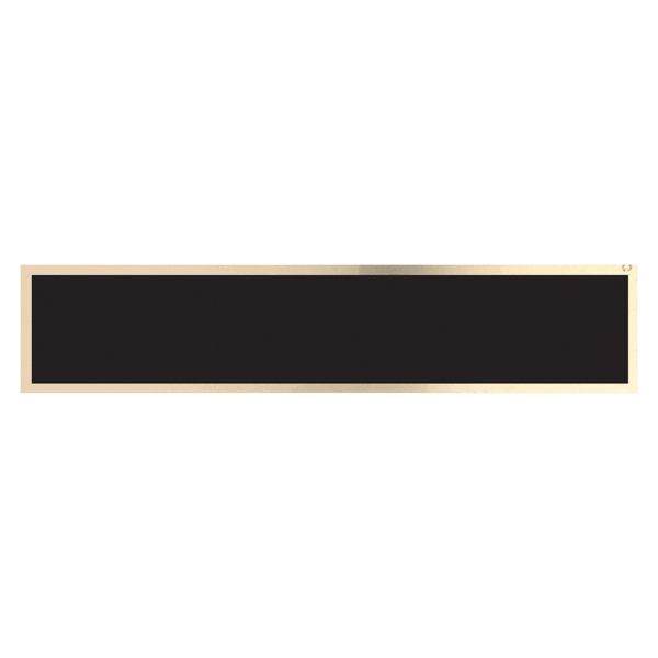 9 1/2" x 1 3/4" Black/Gold Brass Plate for 10 1/2" Desk Wedges