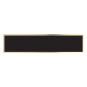 7 1/2" x 1 3/4" Black/Gold Brass Plate for 8 1/2" Desk Wedges